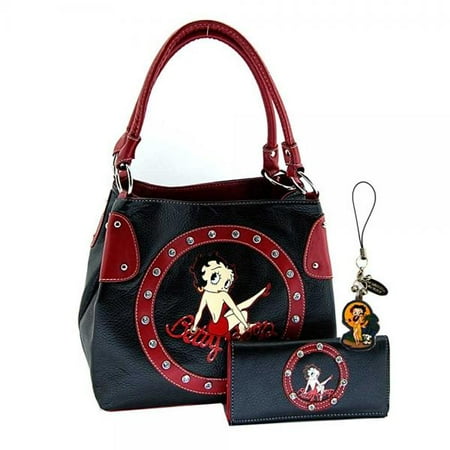 Betty Boop Purse And Wallet Set Bp10130a Black With Betty Boop Purse And Wallet Set Bp10130a Black With