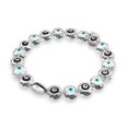 thumbnail image 1 of Monochromatic | .925 Sterling Silver | Crystal Evil Eye Bracelet, 1 of 9