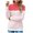 Pink, variant on Aoochasliy Womens Sweaters Pullover Clearance Christmas Tops Stripe Splicing High Collar Socket Sweater Tops