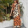 thumbnail image 3 of Leopard Print Pattern Sleeveless Dress Woman Fashion Long Dresses Women's Summer Suit Dress 2025, 3 of 7