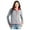 Grey - 053, variant on Aeropostale Womens Solid Full-Zip Fleece Jacket, Black, Juniors, Small