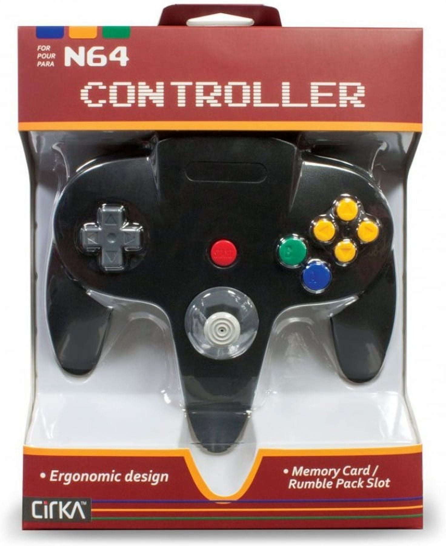 N64 Controller Black Cirka - Walmart.com
