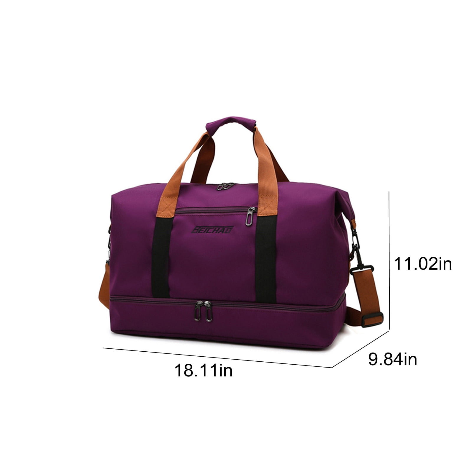 Jacenvly Travel Bags Men Gym Bag Women Men Duffel Bag Sports Gyms Water Proof Dufflebag with Shoe Wet Clothes Compartments Lightweight Carryon Gymbag