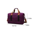 thumbnail image 3 of Womens Mens Waterproof Gym Duffle Bag Sports Carry-on with Separate Shoe Wet Clothes Compartments for Fitness Workout Travel, UKHBMC | Purple, 3 of 5