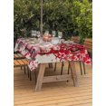thumbnail image 2 of Outdoor Tablecloth with Umbrella Hole and Zipper, Valentine's Day Rectangle Table Cloth 52x70 Inch Waterproof Tablecloth, Love Tree Trucks Balloons Beige Romantic Picnic Table Cover for Patio Camping, 2 of 7