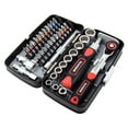 thumbnail image 2 of S SERENABLE 38 Piece Ratchet Socket Set, 1/4 '' Socket Set With 5.5-14mm Grooved Sockets And Red, 2 of 9