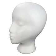 10.62-Inch Styrofoam Mannequin Head - White Foam Wig Stand for Wigs, Hats, Masks, Hairpieces, Arts, Crafts, DIY Projects, Salon Display, and Travel Use(1 Pack)-1 Pcs