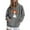 19#Gray, variant on Heisall Womens Hoodies Long Sleeve Casual Loose Pullover Hooded Sweatshirts Autumn Winter Fashion