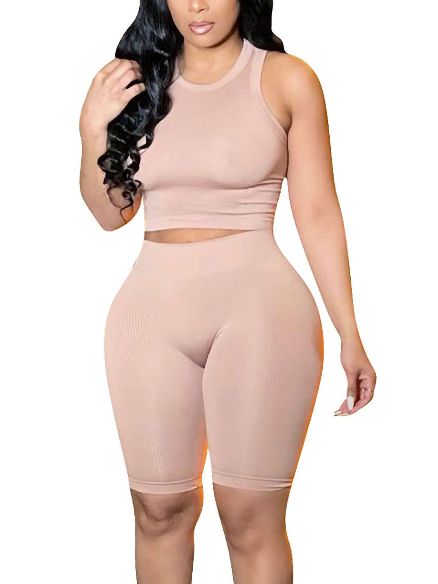 Sleeveless Round Neck Yoga Sport Short Tank Workout Crop Top Shirt Activewear for Women.YINI Sleeveless Round Neck Yoga Sport Short Tank Workout Crop Top Shirt Activewear for Women.YINI