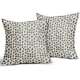 thumbnail image 2 of Grey Gray Cream Pillow Covers 20x20 Set of 2 Boho Design Polka Dot Throw Pillows Modern Brush Strokes Print Decorative Outdoor Pillowcase Square Cushion Cover Linen Pillow Case for Home Sofa Couch Bed, 2 of 6