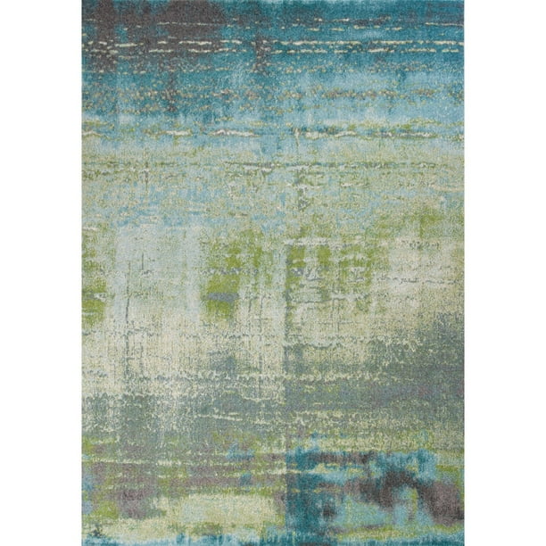 KAS Oriental Rugs Illusions 6206 Blue/Green Escape Area Rug