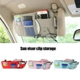 thumbnail image 3 of Car Sun Visor IC Card Glasses Storage Holder Clips Organizer Storage Pocket G4 U4Y2, 3 of 8