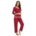 thumbnail image 6 of Women's Pajamas Women's Cotton Long-sleeved Pajamas Solid Color Casual Home Service Suit S-2XL, 6 of 6