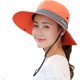 thumbnail image 2 of Women's Ponytail Sun Hat UV Protection Foldable Mesh Wide Brim Beach Fishing Hat, 2 of 5