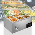 thumbnail image 3 of Ktaxon 6-Pan Commercial Food Warmer, Professional Stainless Steel Buffet 19.2 Quart Capacity for Catering and Restaurants, 3 of 8