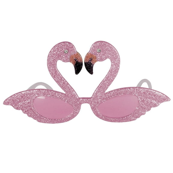 6 Pack Beistle Luau Party Glittered Flamingo Fanci-Frame Glasses