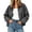 Gray, variant on Women’s Lapel Button Jacket, Lightweight Long Sleeve Loose Jackets, Fall Elastic Hem Casual Outerwear with Pockets