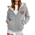 thumbnail image 2 of Veste à Capuche Zippée Chaude pour Femmes pour un Usage Quotidien Décontracté en Automne et Hiver, 2 of 4