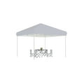 thumbnail image 1 of TROPOW 10x10 Pop Up Canopy - Outdoor Canopy Tent with Portable Roller Bag - One Button Push Setup, 3 Adjustable Height, 4 Weight Bags, 8 Stakes & 4 Guy Ropes Included,Gray, 1 of 7