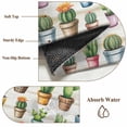 thumbnail image 6 of Tropical Cactus Area Rugs 4'x6', Washable Small Throw Rugs for Office Bathroom, Spring Summer Potted Plants Wooden Indoor Outdoor Rug Non-Slip Low Pile Carpet Runner Reversible Floor Mats, 6 of 8