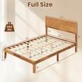 thumbnail image 3 of Gymax Full Size Bed Frame w/Headboard Wooden Slats Support 9'' Under-bed Storage Space, 3 of 10