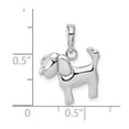 thumbnail image 2 of 10k White Gold Polished Dog Charm, 2 of 2