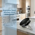 thumbnail image 2 of BlinkLLX 2 Inch Stainless Steel Matte Black Drain Stoppers with Washer, 2 of 7