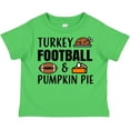 thumbnail image 3 of Inktastic Thanksgiving Turkey Football & Pumpkin Pie Boys or Girls Toddler T-Shirt, 3 of 5