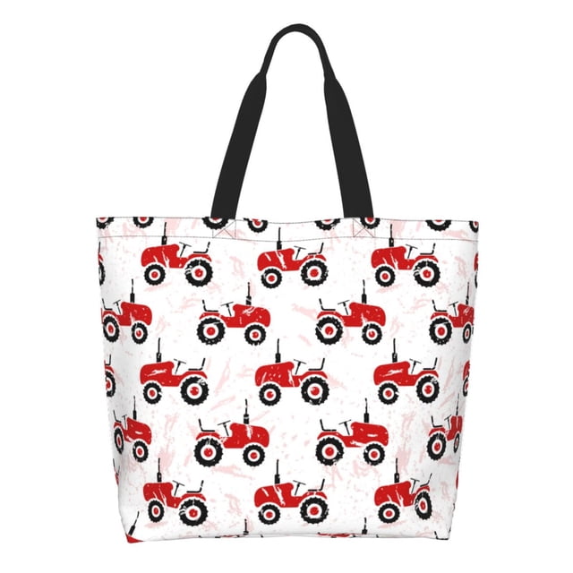 Saiise Sac à Bandoulière Motif Tracteurs Rouges pour Femmes Travail Collège Voyage Affaires Magasinage Décontracté