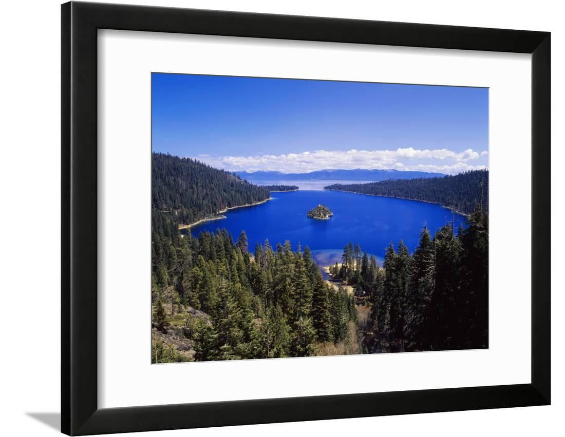 View of Emerald Bay in Lake Tahoe, California, USA Framed Print Wall