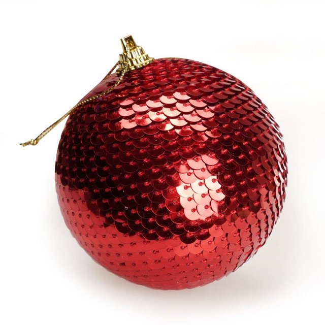 Puntoco Bolas Navideñas De Alta Gama, Lentejuelas Adhesivas Rojas, Decoración Del Hogar.