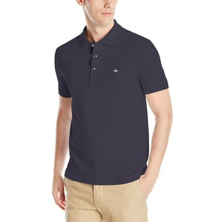 Lacoste Men's Stretch Petit Pique Polo Shirt Navy Blue Size