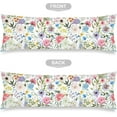 thumbnail image 5 of Floral Spring Body Pillow Cover Flowers Throw Pillow Covers Wild Flower Decor Cushion Long Pillowcase with Zipper Farmhouse Wildflower Decorative Bedding Pillow Cases for Bedroom,Couch,20"x54", 5 of 5