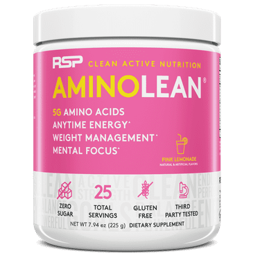 RSP Nutrition AminoLean Pre Workout Powder with BCAAs, Amino Acid Energy for Lean Muscle