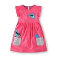 thumbnail image 3 of AJZIOJIRO Robe Décontractée pour Filles 3-8 Ans Robe en Coton Imprimée Douce et Adorable pour Tout-Petits Été Col Rond Confort Robe Ample, 3 of 9