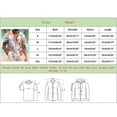 thumbnail image 4 of Camisas De Vestir Para Hombre Manga Larga Hombres Casual Manga corta Primavera Verano Turndown Neck 3D Impreso Camisas Moda Top Blusa Camisas (White, XXL), 4 of 4