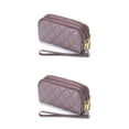 thumbnail image 3 of Minnieouse Carteras de moda para mujer, tarjetero de diseño largo de PU de Color sólido, monedero de bolsillo con tres cremalleras, monedero Type5 NO5, 3 of 6