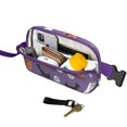 thumbnail image 2 of Purple Halloween Ghosts Skulls and Bats Cute Fanny Packs for Women,Travel Waterproof Crossbody Fanny Bags Waist Purse for Women Anti Theft Adjustable Strap for Running Travel Cycling, 2 of 4