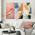 thumbnail image 1 of Designart "Gentle Serenity Pink Abstract Painting" Abstract Painting Wall Art Set Of 3 - Modern Pink Gallery Set For Office Decor, 1 of 6