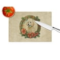 thumbnail image 2 of Poodle Christmas Flowers Glass Cutting Board 12 in x 15 in, 2 of 5