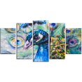 thumbnail image 1 of Design Art Beautiful Peacock Watercolor Canvas Print, 1 of 3