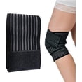 thumbnail image 5 of 2 Pcs Long Elastic Knee Wrap Compression Bandage Brace Leg Support Plantar Fasciitis Stabilizer Ligaments Joint Pain Squat Running Sport Exercise Blac, 5 of 5