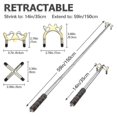 thumbnail image 2 of Retractable Billiard Cue Stick Bridge With 3pcs Removable Brass Bridge Head Billiard Table Pool Cue, 2 of 5