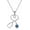 925 Silver - Blue, variant on Stethoscope Necklace 925 Sterling Silver Embellished with 12 Months Birthstone Crystals from Austria, Graduation Gifts Medical Jewelry for Doctor Nurse Medical Student RN