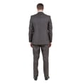 thumbnail image 3 of Brown Solid Shiny Sharkskin 3-PC Regular Modern Fit Suits, 3 of 4