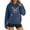 Navy, variant on SRZYMJ Womens Hooded Pullover Featuring Convenient Front Pocket For Everyday Winter Comfort And Relaxed Casual Outfits