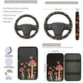 thumbnail image 3 of Yuyamidu Aesthetic Mushroom Car Seat Cover Set of 13 Butterfly Auto Interior Sets with Steering Wheel Cover Seat Belt Pad Armrest Cover Pad Cup Mat Key Chain, 3 of 6