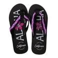 thumbnail image 1 of Sandalia California para Dama Estilo Pata de Gallo con Diseño de Flor Negro Talla 27, 1 of 4