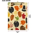 thumbnail image 3 of FMSHPON Cute Thanksgiving Turkey Clipboard Hardboard Wood Nursing Clip Board and Pull for Standard A4 Letter 13x9 inches, 3 of 7