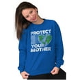 thumbnail image 4 of Love Your Mother Earth Cute Go Green Unisex Plus Fleece Graphic Sweatshirt Brisco Brands 3X, 4 of 5